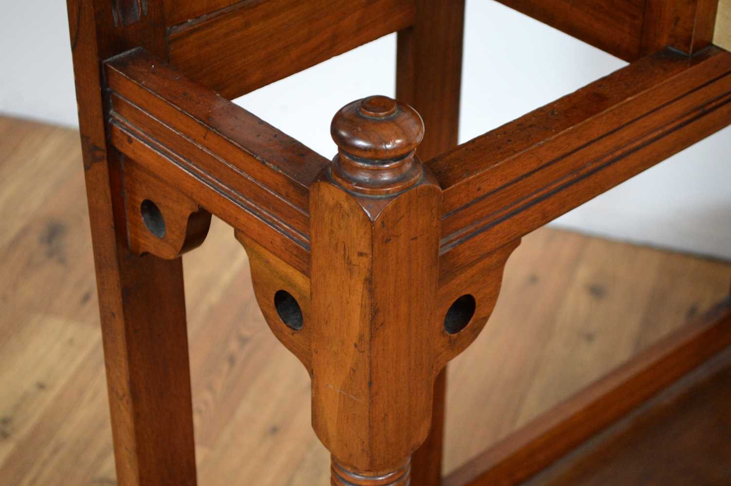 An Edwardian walnut hallstand - Image 6 of 7