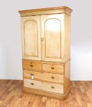 A 19th Century stripped linen press