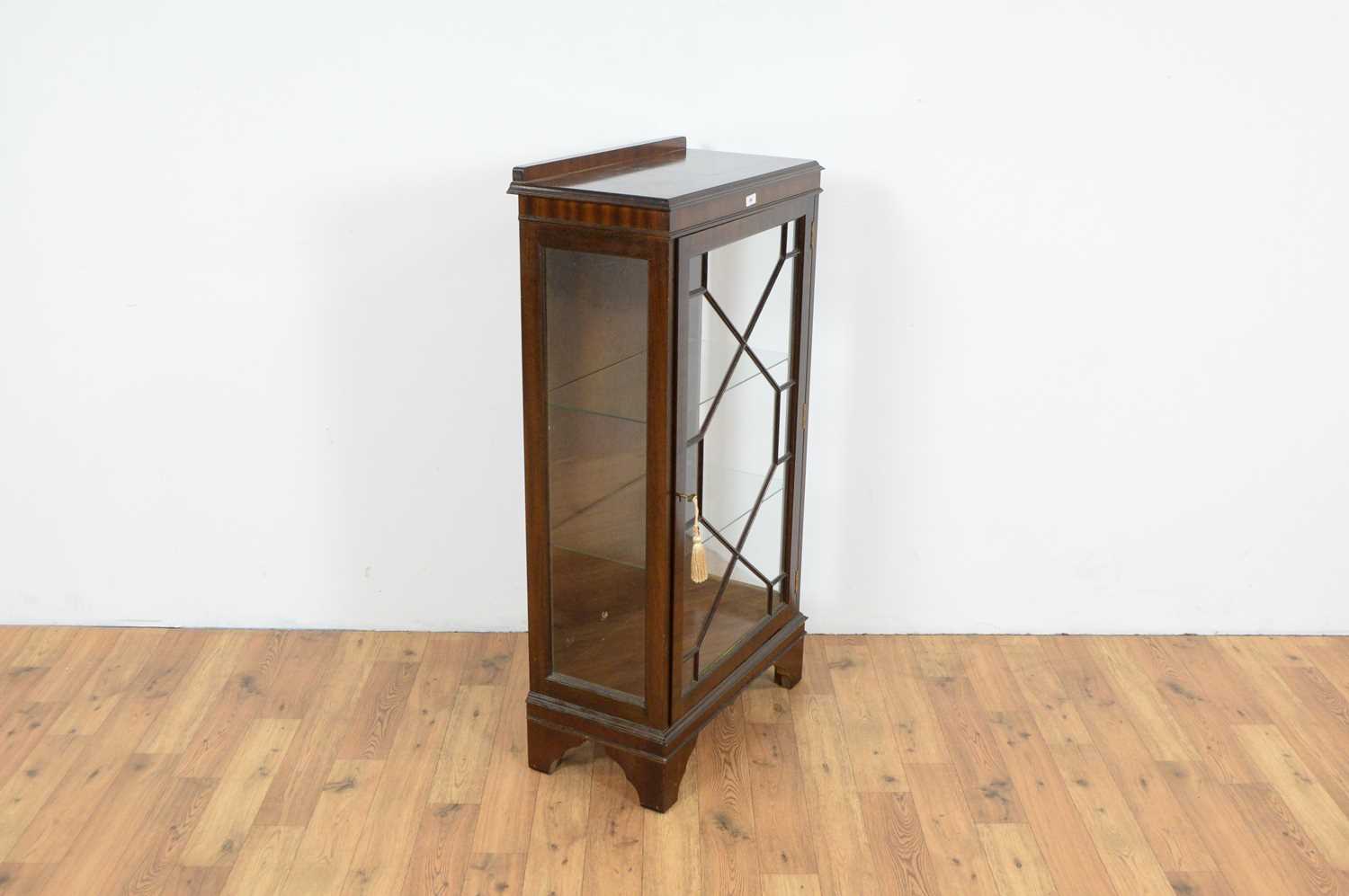 A 20th Century mahogany music cabinet with a glazed bookcase - Image 4 of 7