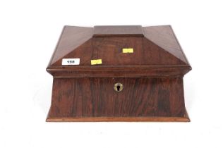 A 19th Century rosewood sewing box