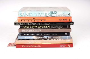 A selection of hardback coffee table books