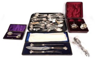 A selection of silver and silver plated wares