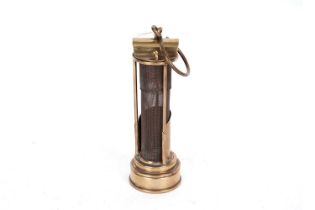 A 19th Century brass Davy miners lamp