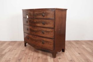 A George III mahogany bow front chest of drawers