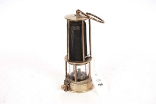 A 19th Century brass Clanny miners safety lamp