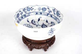 A Meissen blue and white ceramic bowl