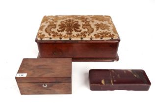 Three various antique and later boxes