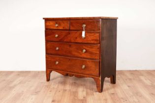 A Georgian line inlaid mahogany chest of drawers