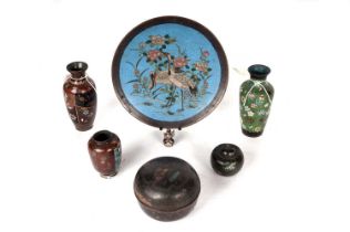 A selection of Oriental metal wares