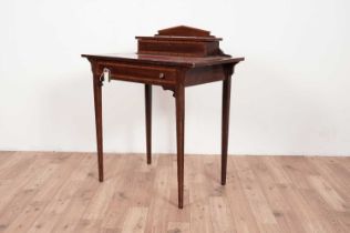 An Edwardian inlaid mahogany bonheur du jour/writing table