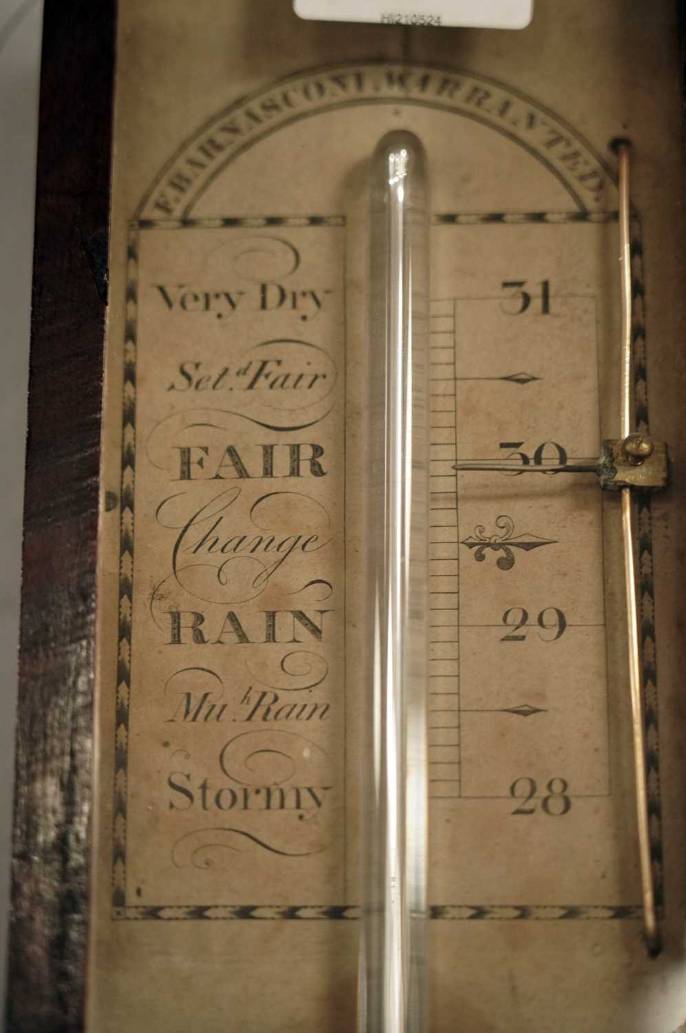 A late Georgian mahogany stick barometer - Image 3 of 9