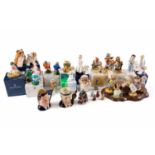 A collection of decorative figures by Royal Doulton, Hummel, Royal Albert and others