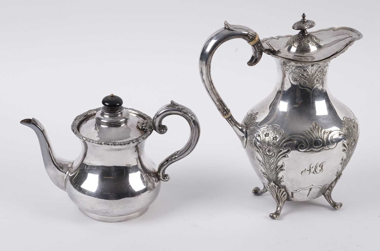 A 20th Century silver-plated three piece tea set; and silver-plated ware - Image 2 of 4