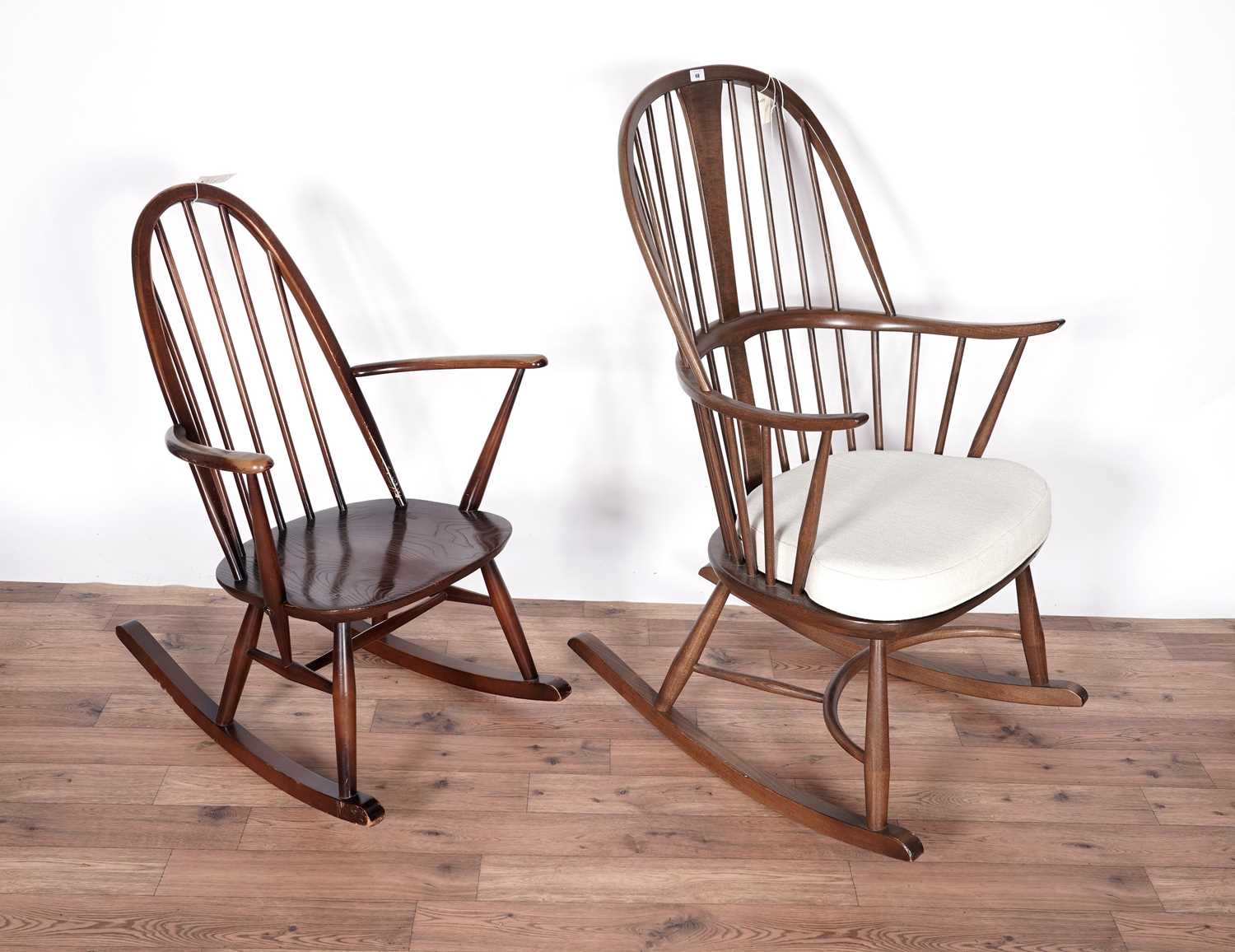 Ercol 'Chairmaker' rocking chair and a Windsor rocking chair - Image 3 of 5