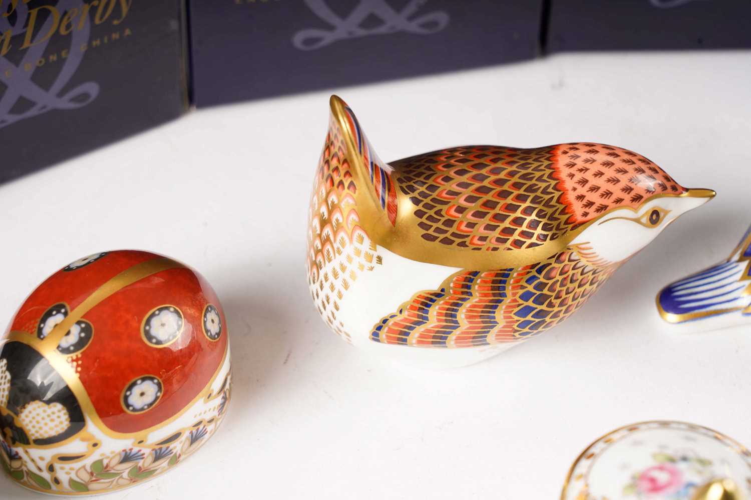 Five Royal Crown Derby paperweights/ornaments - Image 5 of 6