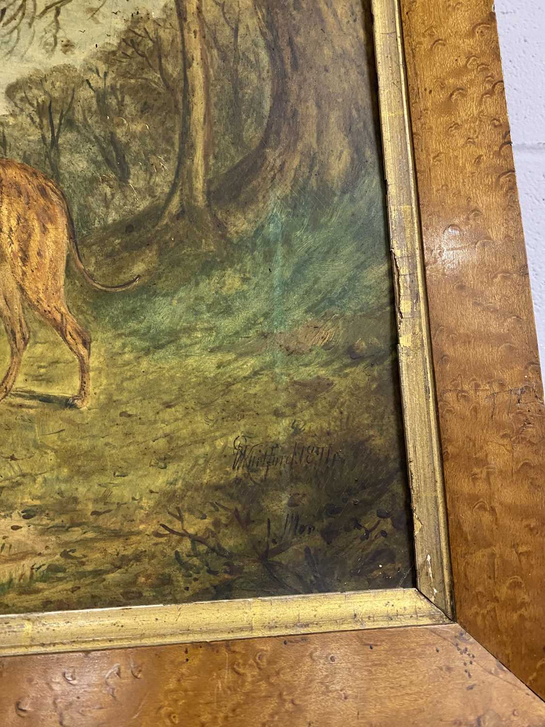 Two 19th Century paintings of dogs - Bild 3 aus 4