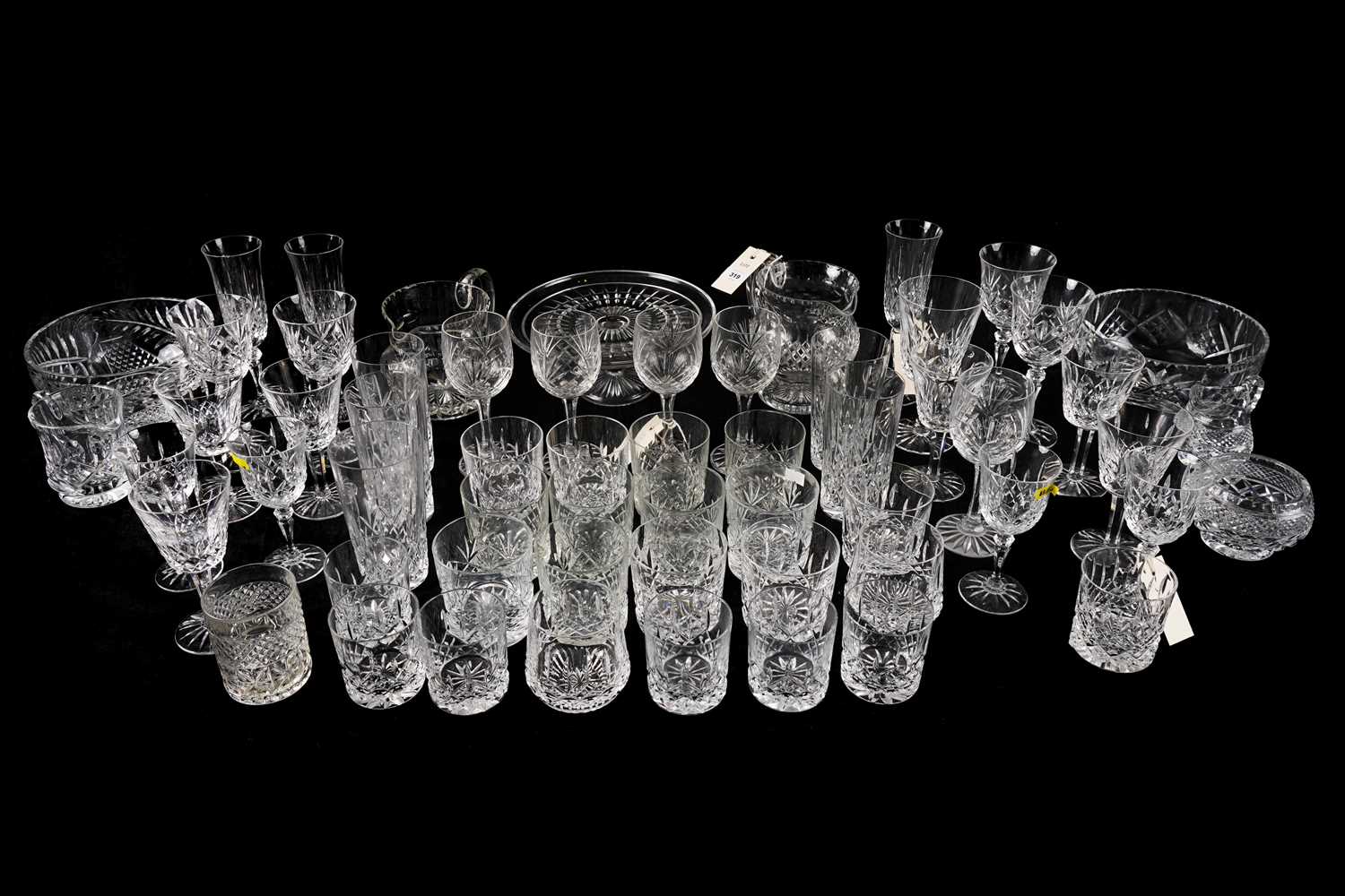 A selection of cut glass