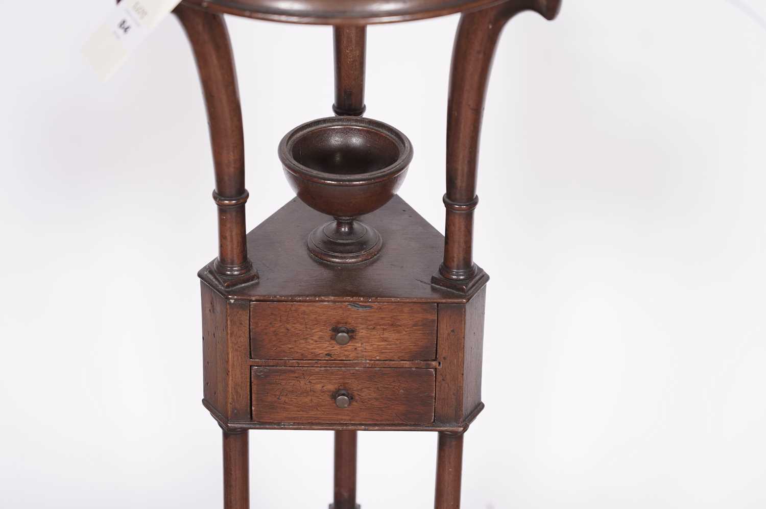 A mid 18th Century style mahogany wig stand - Image 3 of 4