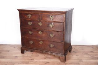 A George III oak chest of drawers