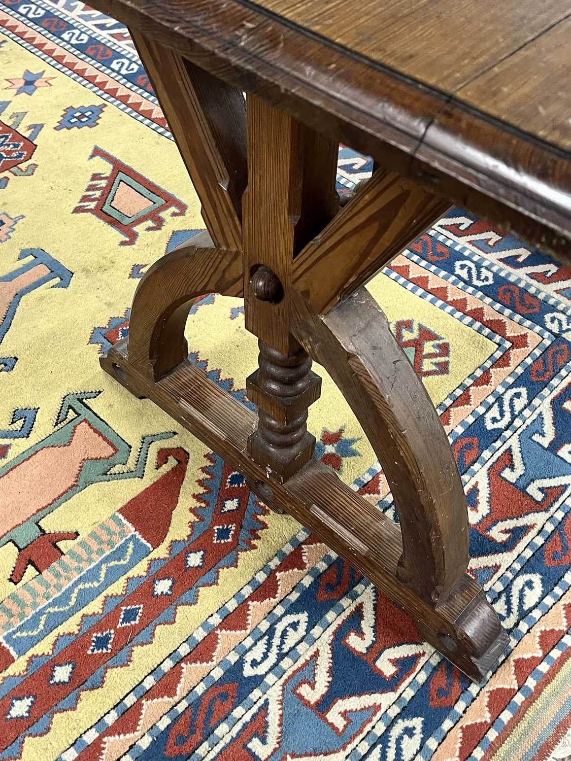 A pitch pine ecclesiastical altar table, late 19th/20th Century - Image 6 of 11