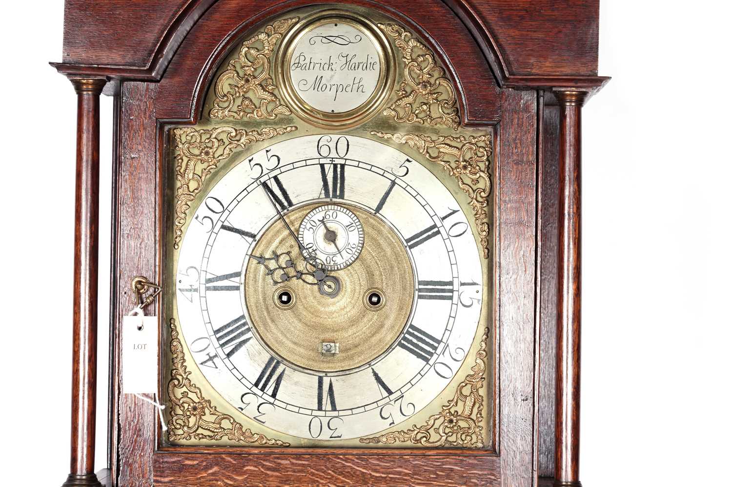 Patrick Hardie of Morpeth: A George III eight-day oak longcase clock - Image 4 of 8