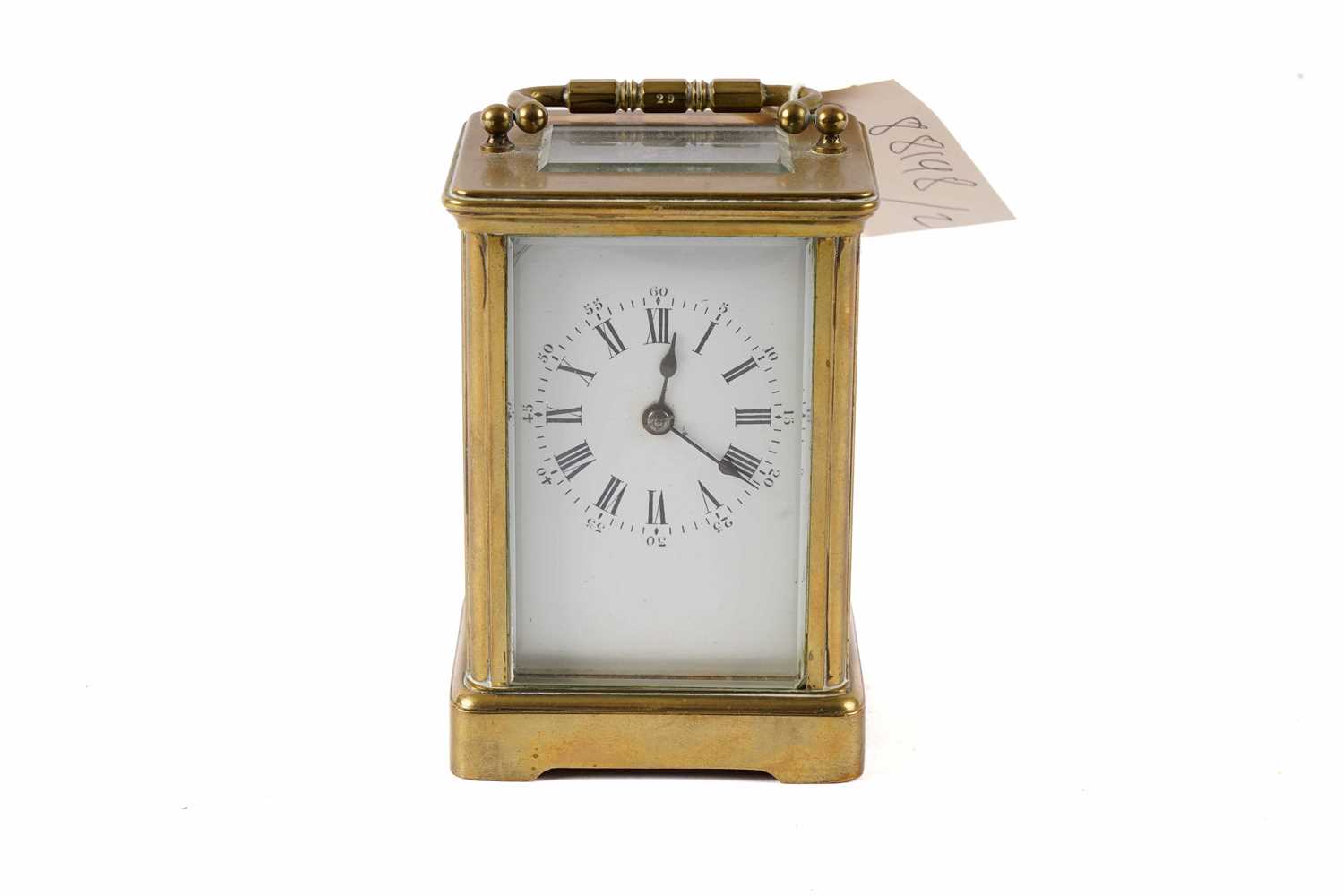 A late 19th Century French carriage clock