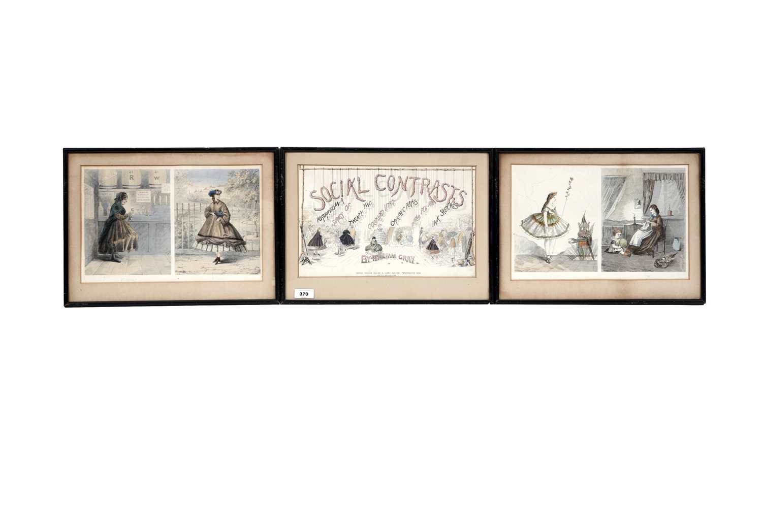 After William Gray - Social Contrasts | hand-coloured lithographs