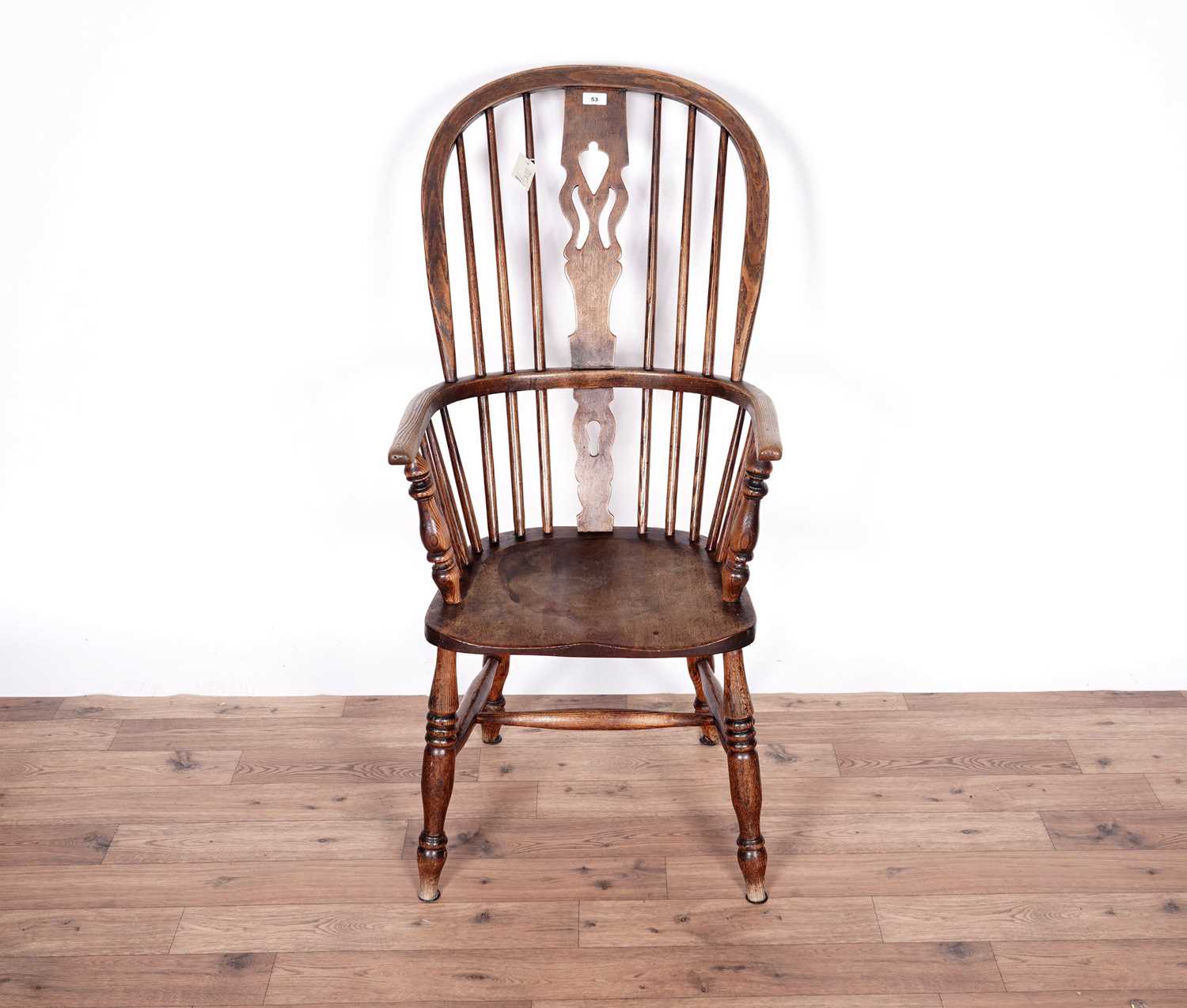 A 19th Century oak, ash and fruitwood Windsor chair - Image 3 of 5