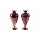A pair of Carlton Ware Armand lustre vases