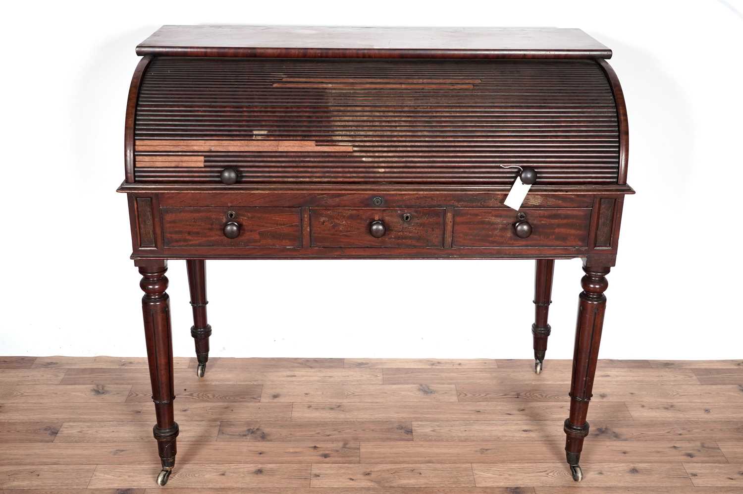 A George IV mahogany roll top desk - Image 6 of 7