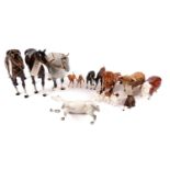 A collection of Beswick animal figures