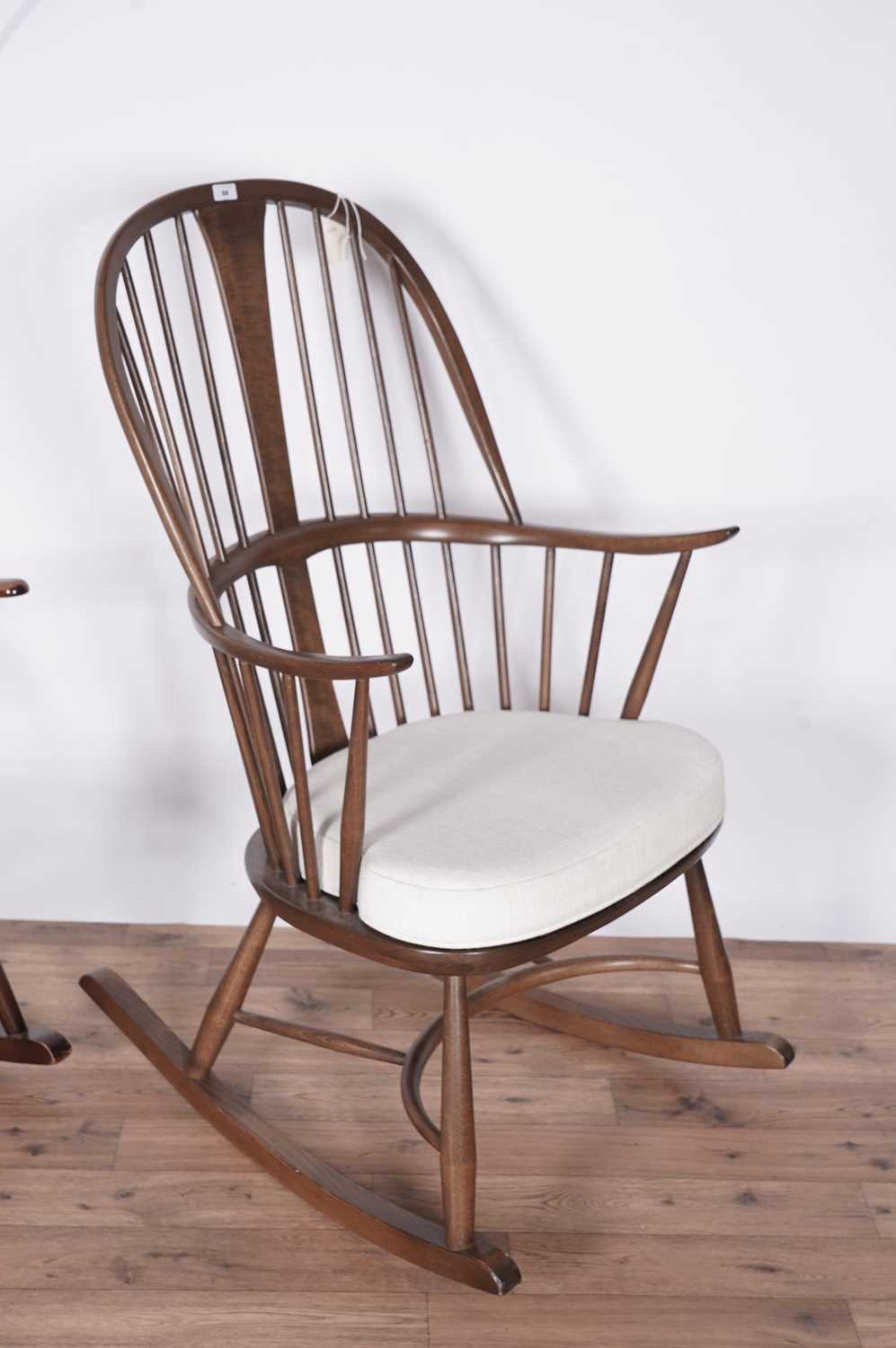 Ercol 'Chairmaker' rocking chair and a Windsor rocking chair - Image 5 of 5