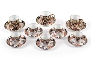 A collection of Royal Crown Derby ‘Imari’ pattern teacups and saucers