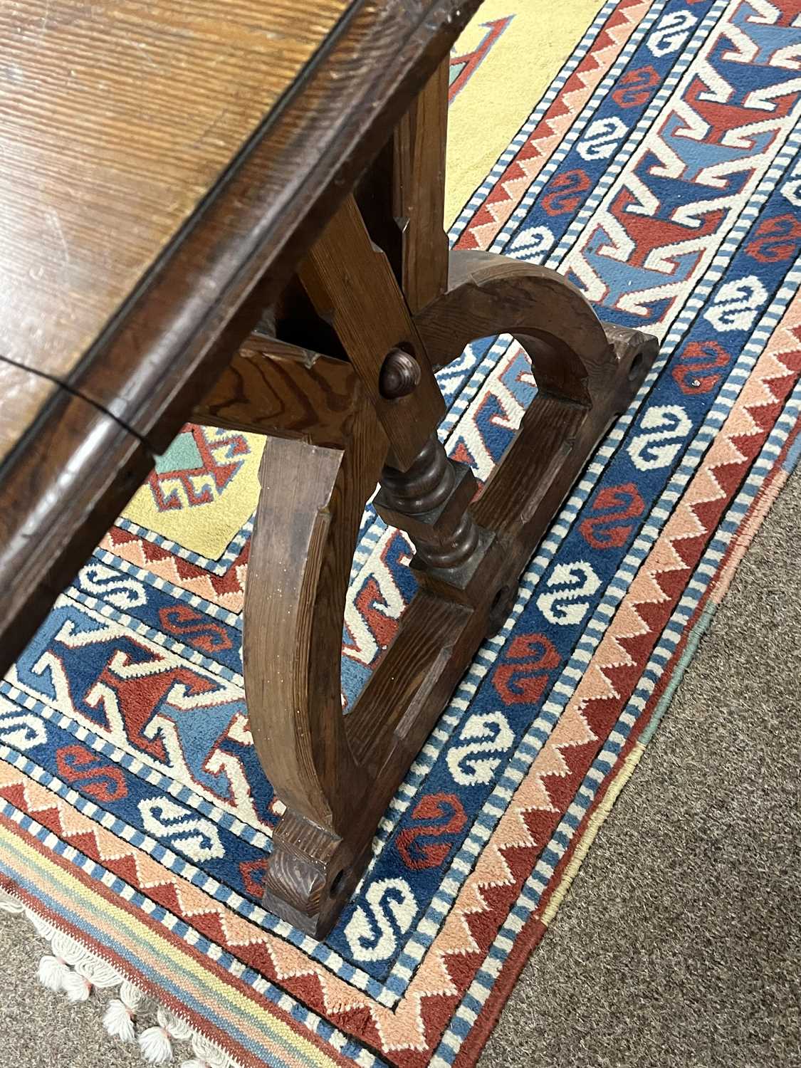 A pitch pine ecclesiastical altar table, late 19th/20th Century - Image 8 of 11