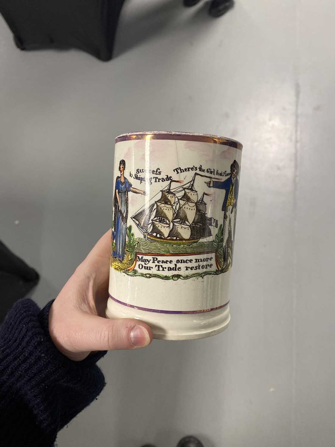 A Sunderland lustre jug and a Sunderland lustre tankard - Image 15 of 19