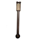 A late Georgian mahogany stick barometer