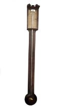A late Georgian mahogany stick barometer
