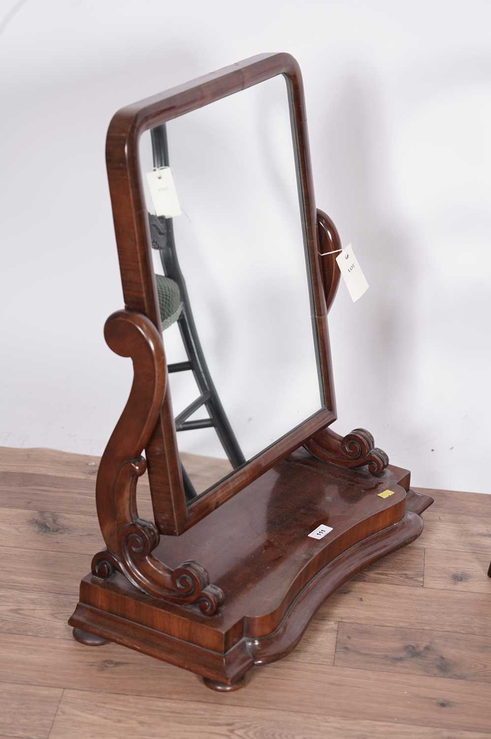 A Victorian toilet mirror, an Edwardian Sutherland occasional table and a Victorian child's chair - Image 6 of 6