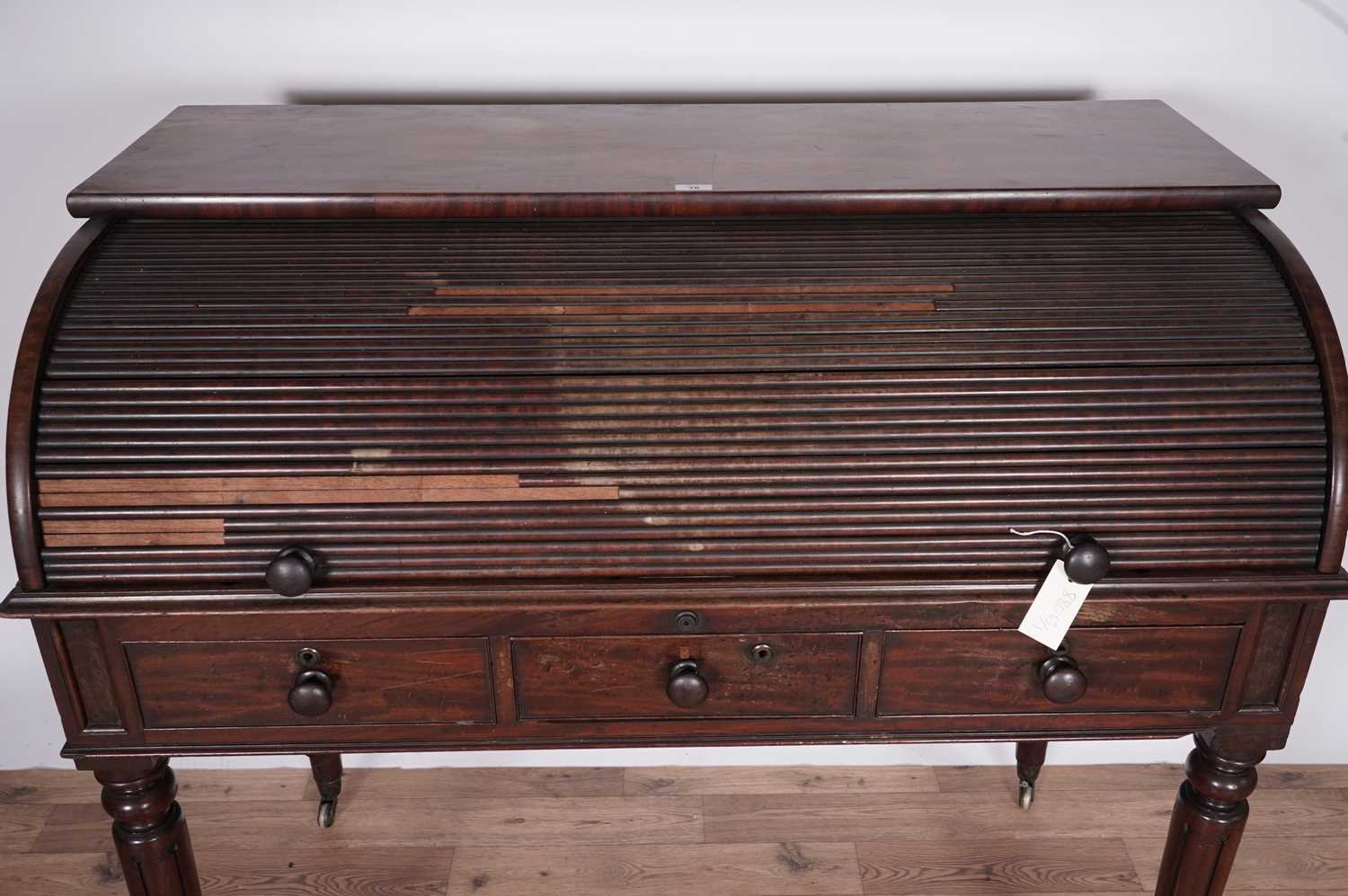 A George IV mahogany roll top desk - Image 7 of 7