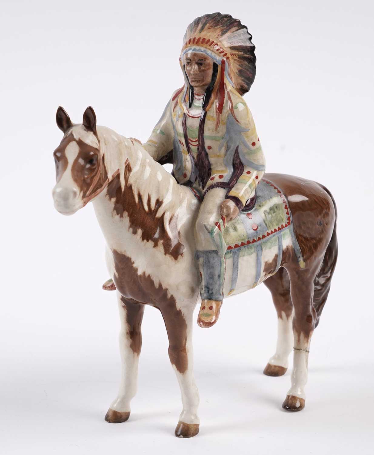 A Beswick model of a mounted Indian chief; and other items - Image 3 of 7