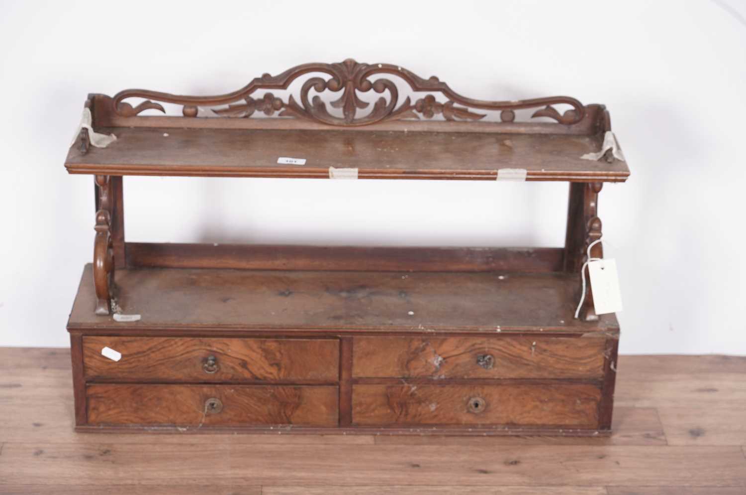 A mid 18th Century mahogany swing frame toilet mirror and a Victorian burr walnut wall cabinet - Image 8 of 9