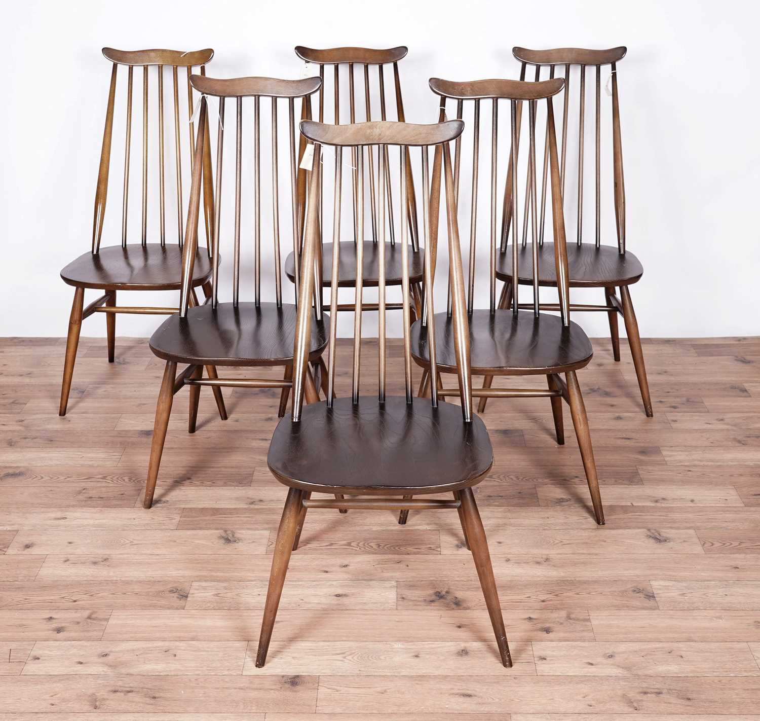 A Ercol Windsor table and six Goldsmith's chairs - Image 6 of 9