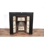 A Victorian cast iron fireplace