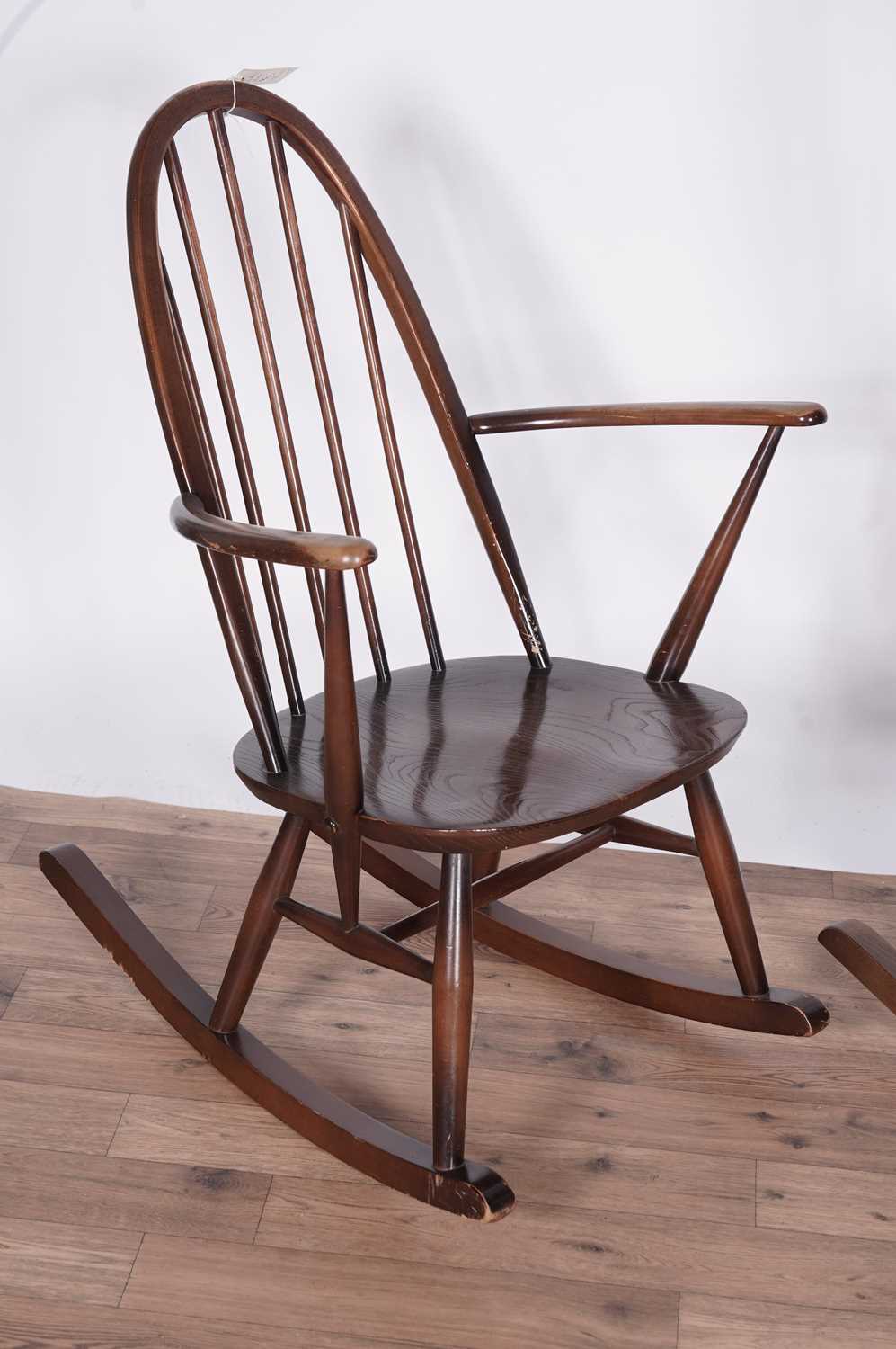 Ercol 'Chairmaker' rocking chair and a Windsor rocking chair - Image 4 of 5