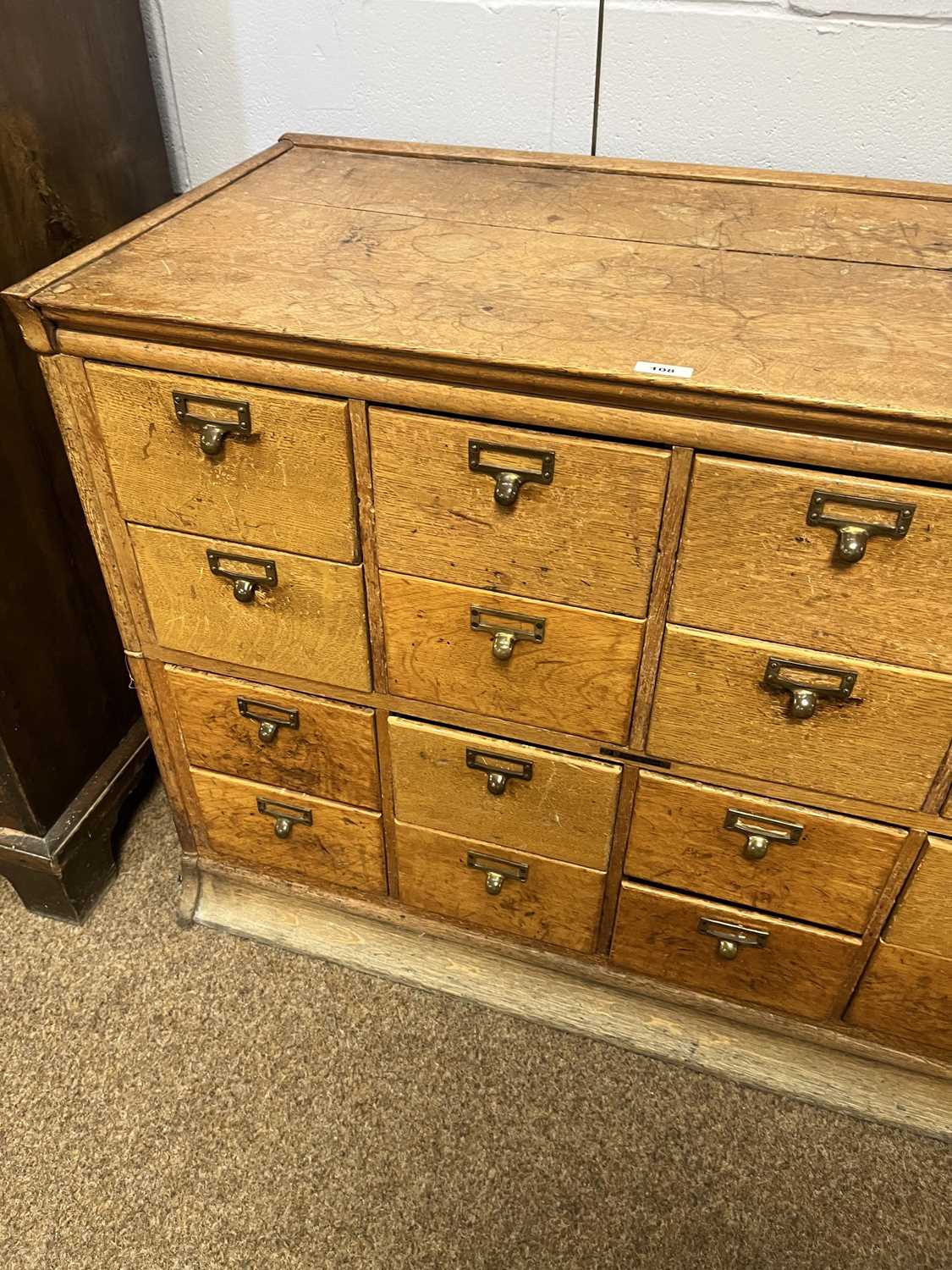 Vintage oak filing drawers, - Image 10 of 10