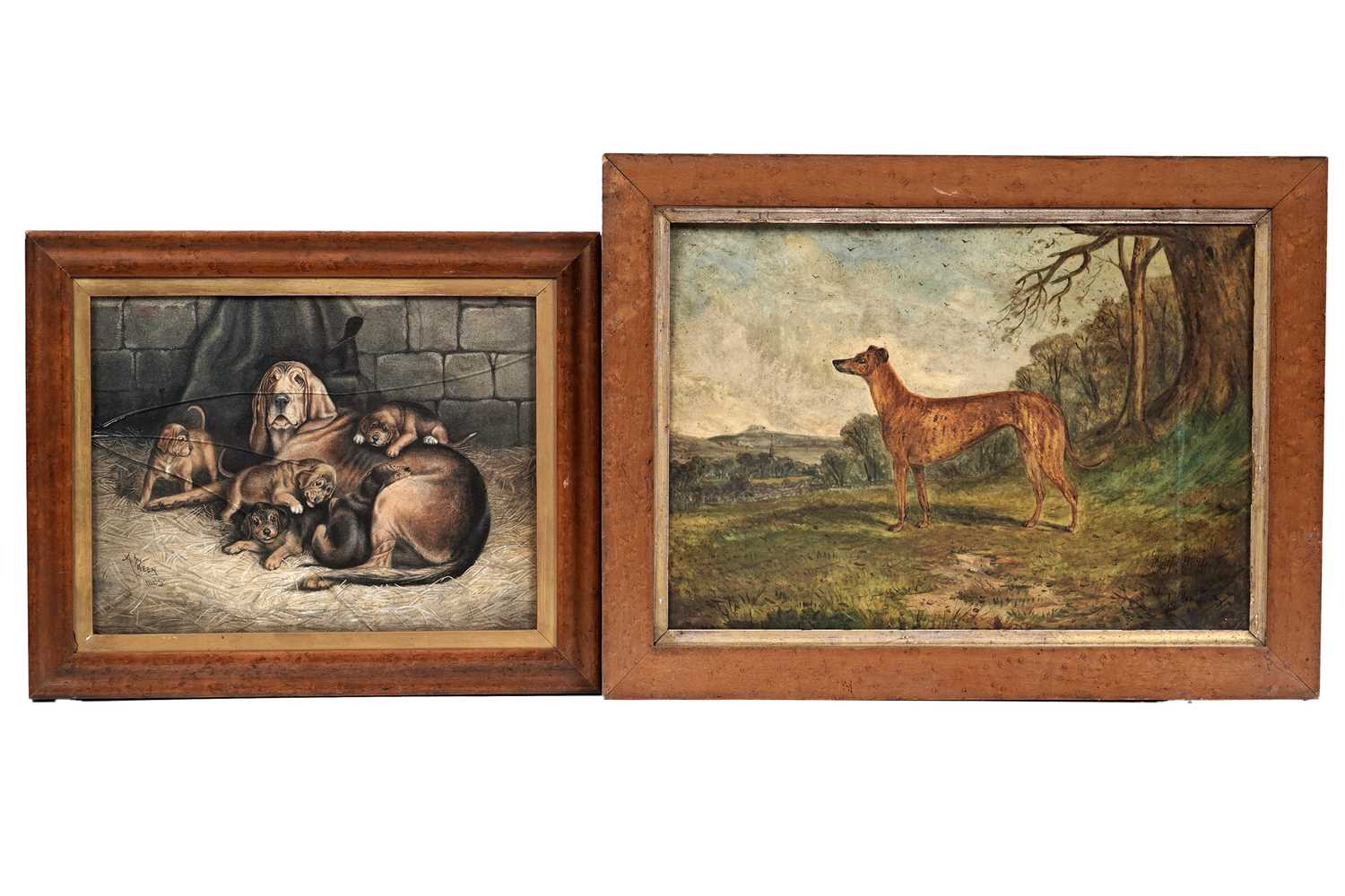 Two 19th Century paintings of dogs
