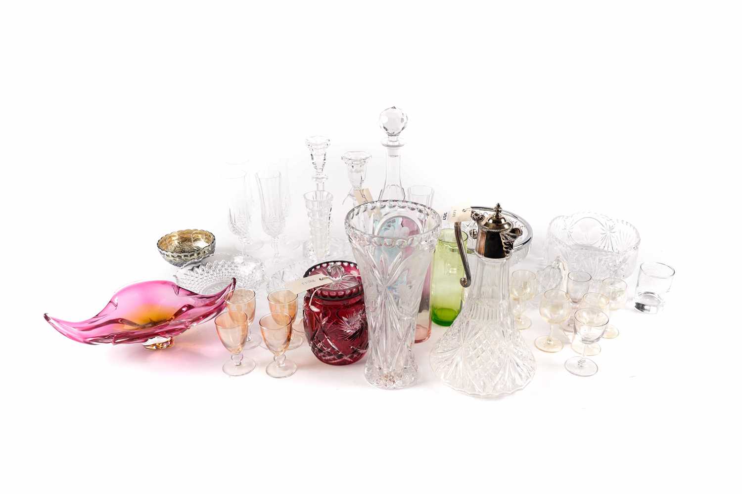 A collection of glassware