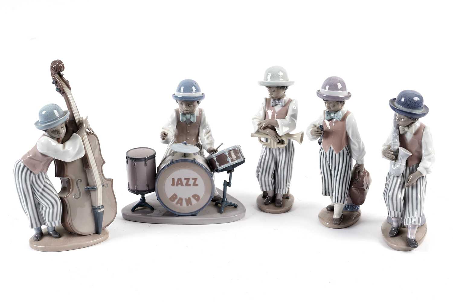 A Lladro decorative ceramic jazz band