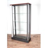 Two modern shop display cabinets