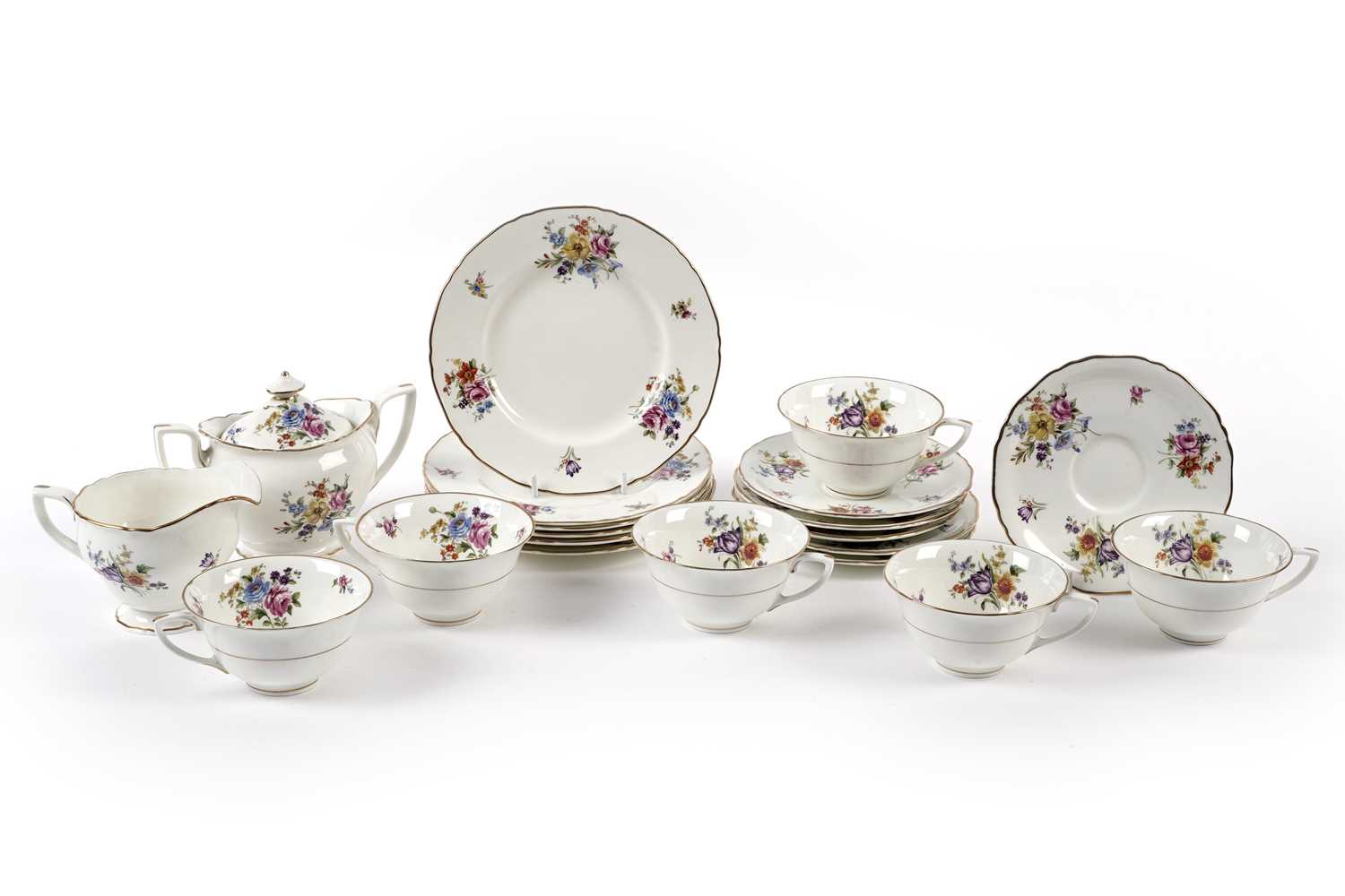 A Royal Worcester ‘Abla’ pattern tea service